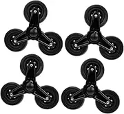 Angoily 2 Pairs Heavy Duty Iron Cart Triangle Wheels Hand Truck Casters for Easy Transportation Grocery and Luggage Use Stable and Wear Resistant Design