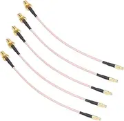 Hyuduo 5pcs Coaxial Cable Connector 50 Ohm, MCX Male to SMA Jack Adapter, RF Connectors for Signal Transmission