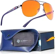 ELEMENT LUX - Blue Light Blocking Glasses - Blue Blocker Glasses Amber - Men and Women