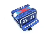 Kids Button Accordion Blue Shell Finish Bass Treble MA218-BLU