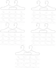 Abaodam 275 Pcs Doll Clothes Hanger Doll Clothes Organizer Doll Hangers Doll Pants Hangers Dollhouse Furniture Doll Furniture Doll Closet Doll Coat Hangers Clothes Hangers Metal White