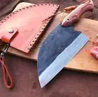 Butcher Knife Handmade Forged Steel Wood Handle Chef Slicing Beef Cleaver Cut XL