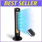 42" Bladeless Tower Fan with Remote & Ionizer - Elegant Cooling Solution