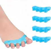 2 Pair Toe Separators for Men, Yoga Toes Separators Women,Toe Spacers Silicone Toe Straighteners, Toe Stretcher for Therapeutic Relief, Foot Pain for Yoga Kettlebell Running (Blue)