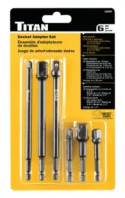 Titan 12087 Socket Adapter Set, 6 Piece