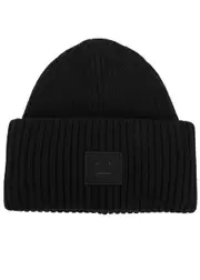 Acne Studios Pansy N Face Wool Beanie - Black One Size