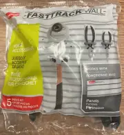 Rubbermaid FastTrack Garage Accessory Hook Bundle 5-Piece Hooks Loops Cradle
