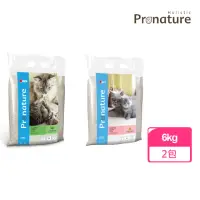 在飛比找momo購物網優惠-【Pronature 創鮮】天然礦物貓砂6kg兩包組(尤加利