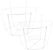 CLISPEED Flowerpot Supporting Shelf 2pcs Iron Plant Pot Holder l Size Flowerpot Bracket for Wall Window Kitchen