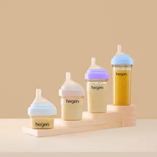 【hegen】金色奇蹟PPSU多功能方圓型寬口奶瓶 150ml - 漾紫(雙瓶組)