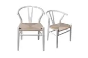 Levede 2x Hans Wegner Chairs White