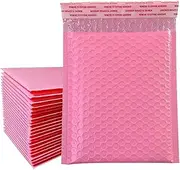 AcbbMNS 50Pcs 6 x 8 Inch Pink Bubble Mailers, Poly Envelopes for Small Business, Padded Envelopes Bags Cushioned Mailers Self Seal Mailing Packaging Bags
