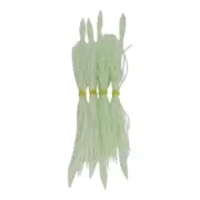 Dekoi Tailed Lure Skirts, Lumo White, 4 pack, 66 strand silicon