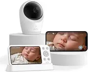 [Eufy] Security Baby Monitor E21 with 4K UHD Camera, 5'' 720p Display, 8X Zoom, Hybrid Wi-Fi and No Wi-Fi Connection, 24/7 Recording in app, Pan-Tilt, Portable Camera with Built-in Battery, ANR