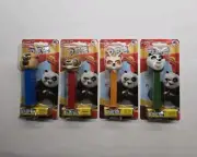 Kung Fu Panda Pez Dispenser Full Set Of 4 On Short Cards