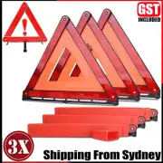 3X Warning Triangle Emergency Safety Reflective Sign Road Roadside Dot Approved