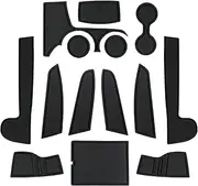 CDEFG Compatible with Kia Sportage NQ5 2022-2023 2024 2025 Rubber Mats Centre Console Non-Slip Non-Slip Mats Anti-Dust Cup Holder Rubber Mat Armrest Car Sportage 2024 Accessories (Black)