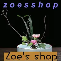 在飛比找Yahoo!奇摩拍賣優惠-zoe-花器 種植盆 陶瓷圓盤水盤花器復古禪意中式日式插花器