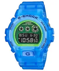 在飛比找Yahoo!奇摩拍賣優惠-【金台鐘錶】CASIO卡西歐G-SHOCK (水藍x黃綠) 