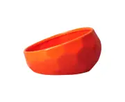 Ceramic Dog Bowls,SNon Slip Dog Food and Water Bowls,Tilted Pet Feeder Bowls for Small Dogs - ORANGE