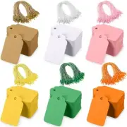 1200 Pcs Colored Gift Tags with String Attached, 6 Colors Kraft Paper Price