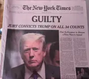 The New York Times Paper GUILTY Jury Convicts TRUMP On All 34 Counts May 31 2024