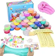 Peeokuo 30Pack Butter Slime Kit with Cake Charms, 30ML DIY Educational Slime Toys, Super Soft & Non-Sticky Stress Relief Toy for Girls and Boys, Party Favors and Birthday Gift, Easter Basket Stuffers