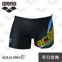 在飛比找蝦皮購物優惠-arena logo AQUA POR EX 印花圖案四角泳