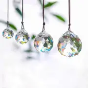 4pcs Fengshui Crystal Ball Prism Pendant Suncatcher Hanging Crystals Rainbow ...