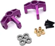 Metal Upgrade Bearing Front Steering Cup for LC Racing 1/14 WLtoys 144010 144001 144002 124017 124016 124018 124019 RC Car Parts (Color : Plum)