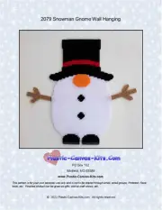 Snowman Gnome Wall Hanging-Plastic Canvas Pattern or Kit