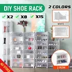 White Cube DIY Shoe Cabinet Rack Storage Portable Stackable Organiser Stand Case