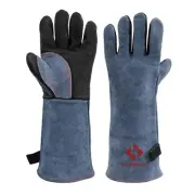 HITBOX 16'' Welding Gloves MIG TIG Welding Gloves Heat Fire Resistant BBQ Gloves