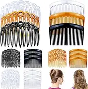24 Pieces Hair Side Combs French Twist Hair Combs Lightweight Plastic 11/25 Teeth Comb for Women Girls Hairstyle Accessories(11 teeth, 25 teeth)