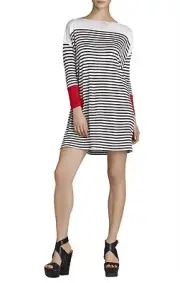 NEW BCBGMAXAZRIA TABIA DROP SLEEVE HIGH LOW HEM DRESS IHJ69A08/B479A SIZE XS/S
