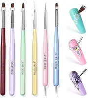Modelones Nail Art Brushes Set, Nail Art Design Pen Painting Tools with Nail Extension Gel Brush, Nail Art Liner Brush and Nail Dotting Pen for Gel Polish Manicure Salon DIY at Home