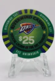 Riverwind Casino Norman Oklahoma "OKC Thunder " $25 Chip
