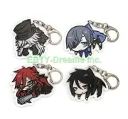 Set of 4 Black Butler Anime Acrylic Keychain Sebastian Ciel Undertaker Grell v4