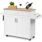 Kitchen Trolley Cart Storage Cabinet with Spice Rack Drawer