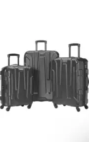 SAMSONITE CENTRIC HARDSIDE EXPANDABLE LUGGAGE WITH SPINNER WHEELS, Black,3PC
