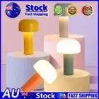 LED Mushroom Table Lamp Desk Lamp USB Rechargeable Touch Lamp for Bedroom