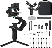 FeiyuTech SCORP-Mini 2 All-in-One 3-Axis Stabilizer [DGP 2024 Gold Award] Complete Pack, SLR/Mirrorless Camera/iPhone/Smartphone Gimbal, Maximum Payload (Accessories Included, Magnetic Light,