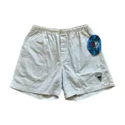 Vintage Quiksilver Shorts Mens 32 Striped Beige Cotton Surf Skate 90s