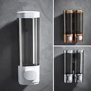 Shower Dispensers,Bathroom Liquid Soap Dispenser Wall Mounted For Kitchen and Hotel Plastic and Stainless Steel 300/600ml Shower Gel Dispenser 1PC