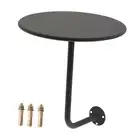 Round Table Small Side Table Convenient Wall Mounted Compact Simple Metal