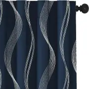 Blackout Curtains 42x63 inch Navy Blue Thermal Curtains for Room Darkening