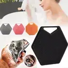 2 in 1 Silicone Body Shower Scrubber Wash Exfoliator Brush Scalp Massager K