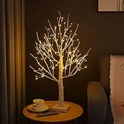 CECOMBINE Birch Light Tree Indoor with 144 Warm White LEDs Light, LED Tree Lights Tree Decorative Branches Christmas Decoration Wedding Interior Decoration for Party Birthday Wedding Festive Party Decoration