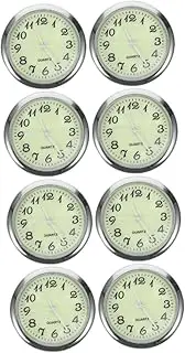 ULTECHNOVO 4sets Car Clock Clocks Cars Auto Stick on Clock Vehicle Clock Small Clock Small Digital Clock Stick Auto Clock Tiny Clock Industrial Controlled Clock Silver Glass 2pcs*4
