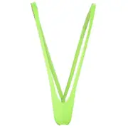 Mankini Sexy Underwear Men's Sexy Jumpsuit Temptation Thong Underwear Underwear Swimsuit V-shaped Strap Style Neon Green